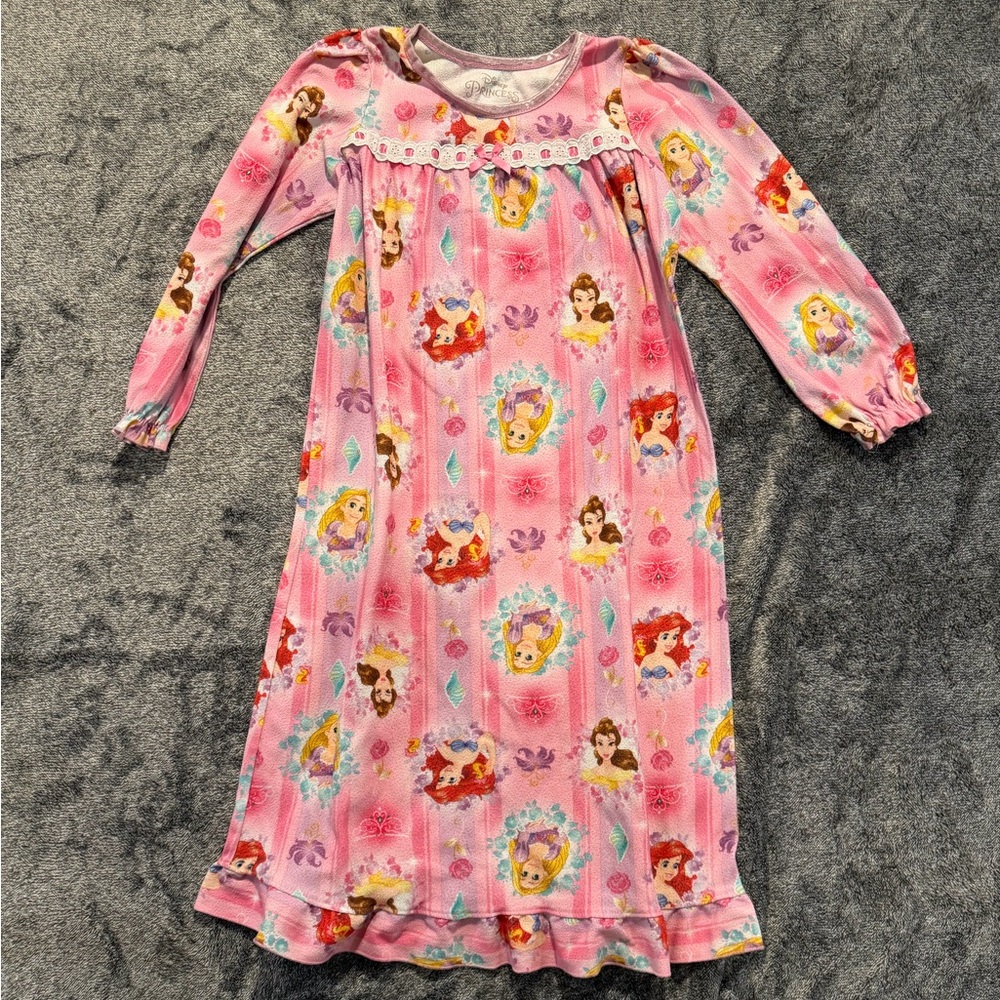 Disney Princess Girls Pink Nightgown Long Sleeve – Size 6